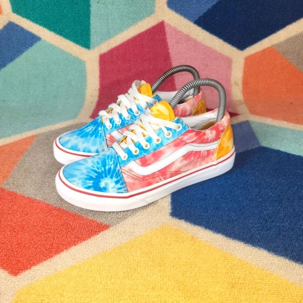 Vans Old Skool Tie Dye Skate Shoes Youth 5Y / Women's 6.5 Low Top Sneakers